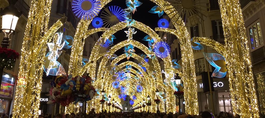 Julelys i Malaga
