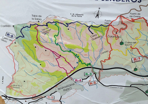 Hiking map Benalmadena