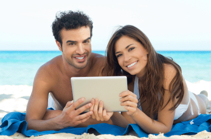 Internet am Strand