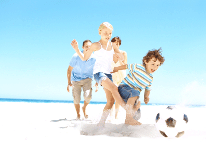 Summer beach family holidays