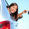 Girl with carkey