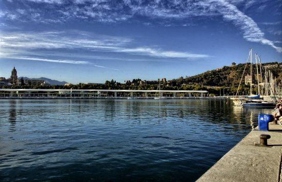 Malaga landscape image and pier