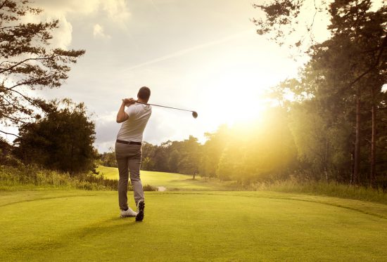 Drive on golf course