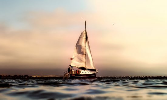 Sail boat at sea