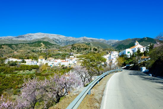 Axarquia road in Costa del Sol