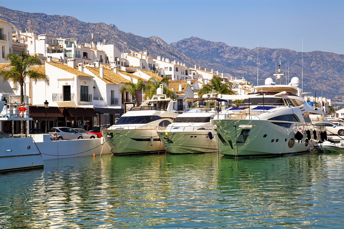 The marina at Puero Banus in Spain