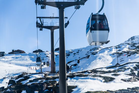 Ski lift in Sierra Nevada