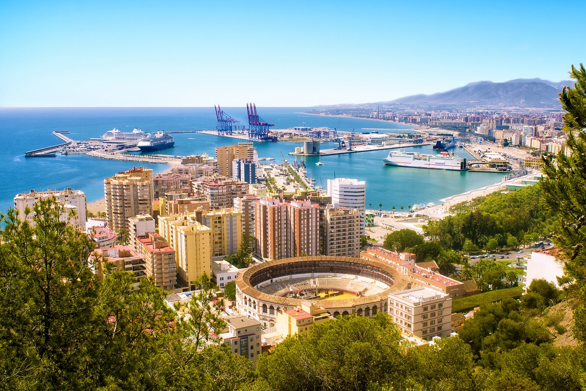 Scenic view of Malaga in Spain