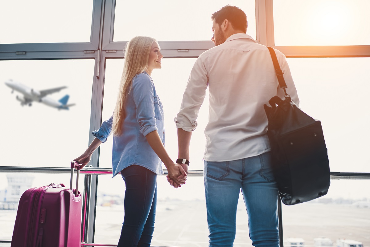 Couple at the airport