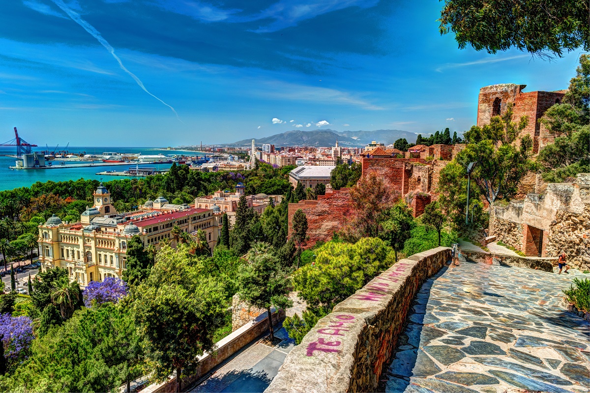 Malaga city view