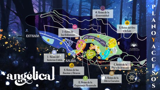 Christmas lights show in Málaga Light show at the Botanical Garden