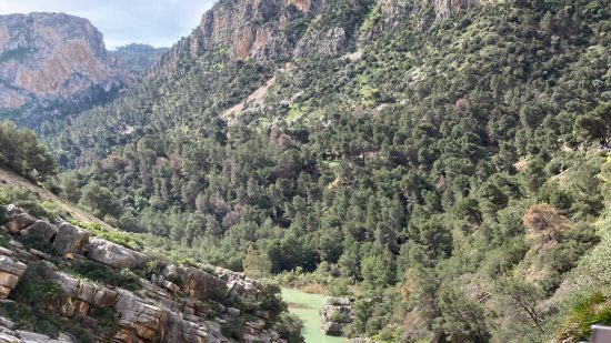 Panoramic view of the Gaitanes Gorge at Caminito del Rey, Málaga.